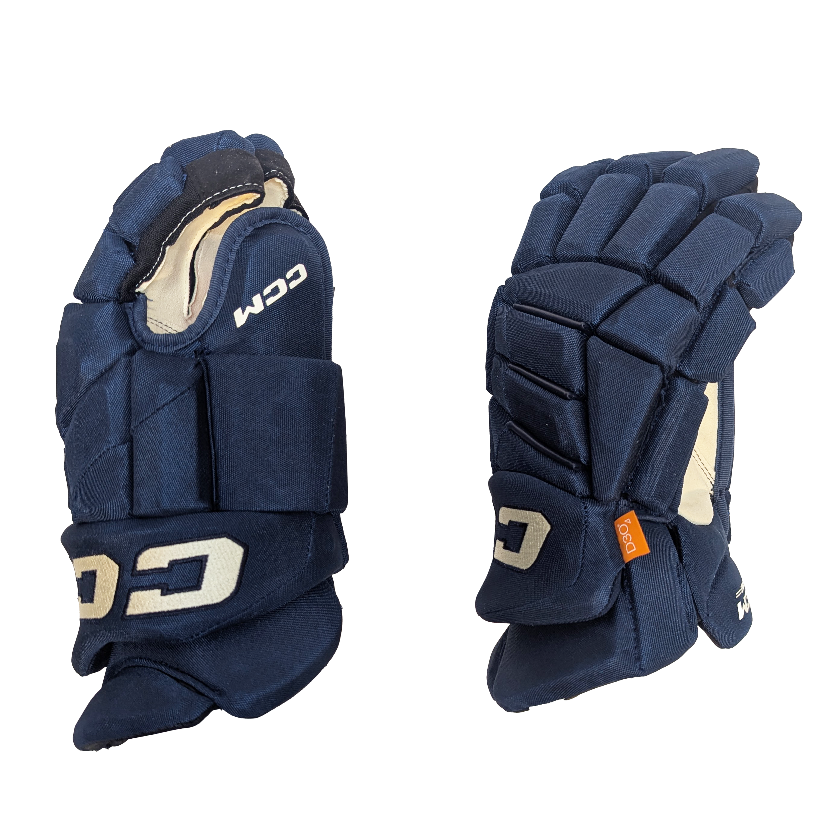 CCM HGJS - Gant NHL Pro Stock - Alternatif des Blue Jackets de Columbus (bleu marine/crème)